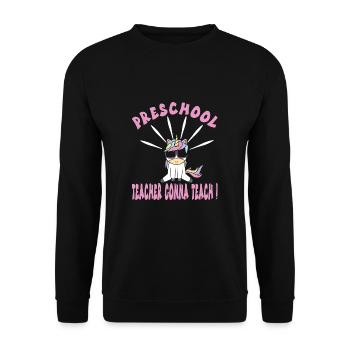 Kindergarten - Unisex Pullover - Schwarz - Vorne - Alina (178cm) & Michal (187cm)