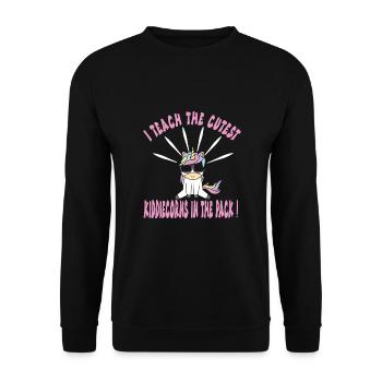 Kindergarten - Unisex Pullover - Schwarz - Vorne - Alina (178cm) & Michal (187cm)