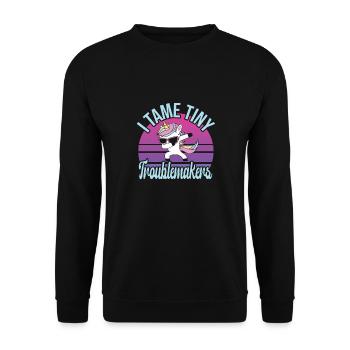 École maternelle - Sweat-shirt Unisexe - noir - Devant - Alina (178cm) & Michal (187cm)