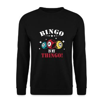 Bingo - Unisex Pullover - Schwarz - Vorne - Alina (178cm) & Michal (187cm)