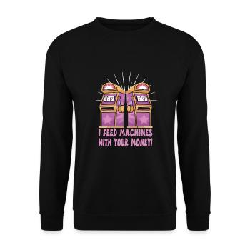 Casino - Unisex Pullover - Schwarz - Vorne - Alina (178cm) & Michal (187cm)