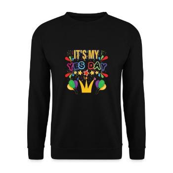 Oui Jour - Sweat-shirt Unisexe - noir - Devant - Alina (178cm) & Michal (187cm)