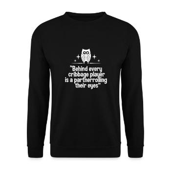 Cribbage - Unisex Pullover - Schwarz - Vorne - Alina (178cm) & Michal (187cm)