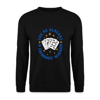 Cribbage - Unisex Pullover - Schwarz - Vorne - Alina (178cm) & Michal (187cm)