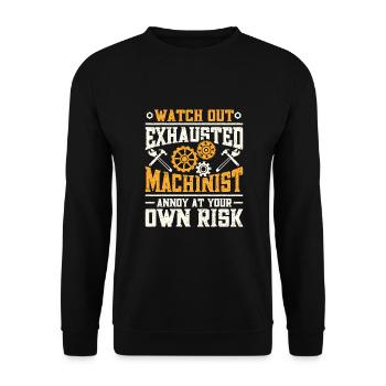 Serrurier - Sweat-shirt Unisexe - noir - Devant - Alina (178cm) & Michal (187cm)