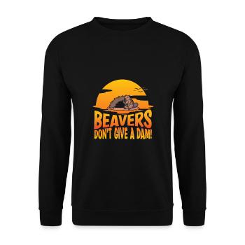 Beaver Nutria - Unisex Sweatshirt - black - Front - Alina (178cm) & Michal (187cm)