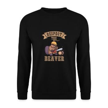 Beaver Nutria - Unisex Sweatshirt - black - Front - Alina (178cm) & Michal (187cm)