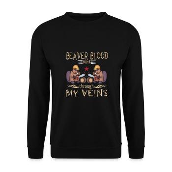 Beaver Nutria - Unisex Sweatshirt - black - Front - Alina (178cm) & Michal (187cm)