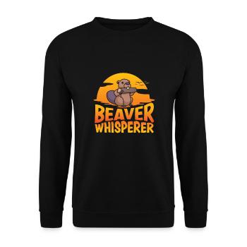 Beaver Nutria - Unisex Sweatshirt - black - Front - Alina (178cm) & Michal (187cm)