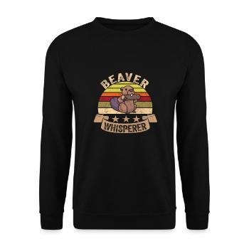 Biber Nutria - Unisex Pullover - Schwarz - Vorne - Alina (178cm) & Michal (187cm)