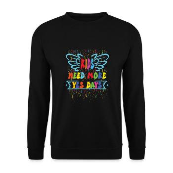 Yes Day Birthday - Unisex Sweatshirt - black - Front - Alina (178cm) & Michal (187cm)