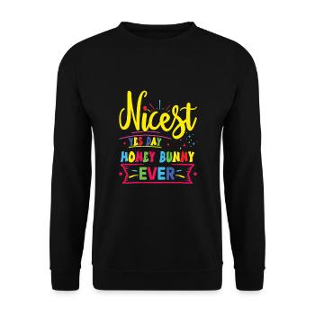 Yes Day Birthday - Unisex Sweatshirt - black - Front - Alina (178cm) & Michal (187cm)