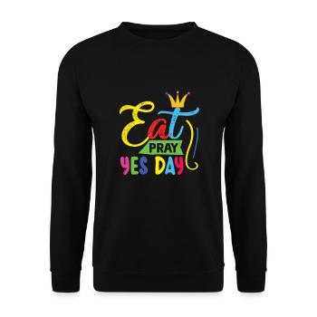 Yes Day Birthday - Unisex Sweatshirt - black - Front - Alina (178cm) & Michal (187cm)
