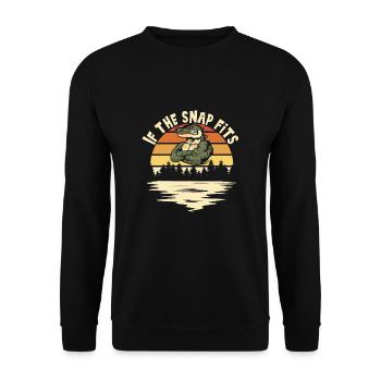 Echse Gator - Unisex Pullover - Schwarz - Vorne - Alina (178cm) & Michal (187cm)