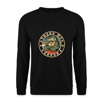 Echse Gator - Unisex Pullover - Schwarz - Vorne - Alina (178cm) & Michal (187cm)