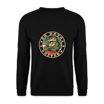 Echse Gator - Unisex Pullover - Schwarz - Vorne - Alina (178cm) & Michal (187cm)