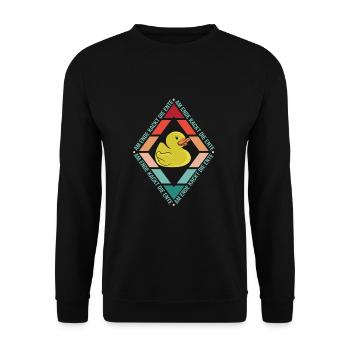 Ente - Unisex Pullover - Schwarz - Vorne - Alina (178cm) & Michal (187cm)