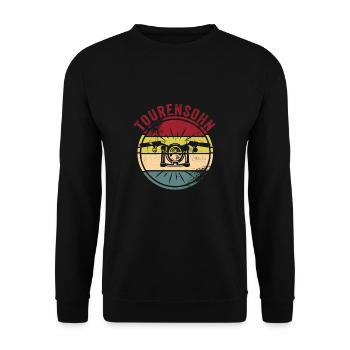 Motorrad - Unisex Pullover - Schwarz - Vorne - Alina (178cm) & Michal (187cm)