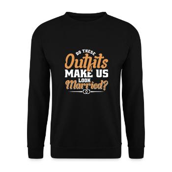 Wedding - Unisex Sweatshirt - black - Front - Alina (178cm) & Michal (187cm)