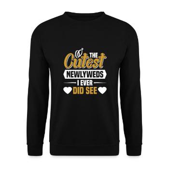Wedding - Unisex Sweatshirt - black - Front - Alina (178cm) & Michal (187cm)