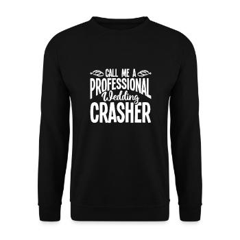 Wedding - Unisex Sweatshirt - black - Front - Alina (178cm) & Michal (187cm)