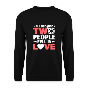 Wedding - Unisex Sweatshirt - black - Front - Alina (178cm) & Michal (187cm)