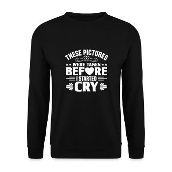 Wedding - Unisex Sweatshirt - black - Front - Alina (178cm) & Michal (187cm)
