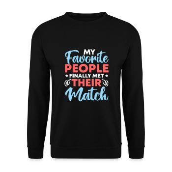 Wedding - Unisex Sweatshirt - black - Front - Alina (178cm) & Michal (187cm)