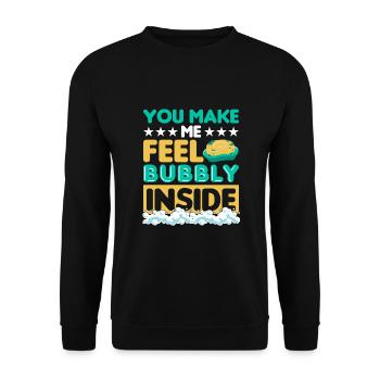 Seife machen - Unisex Pullover - Schwarz - Vorne - Alina (178cm) & Michal (187cm)