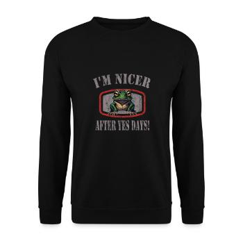 Oui Jour - Sweat-shirt Unisexe - noir - Devant - Alina (178cm) & Michal (187cm)