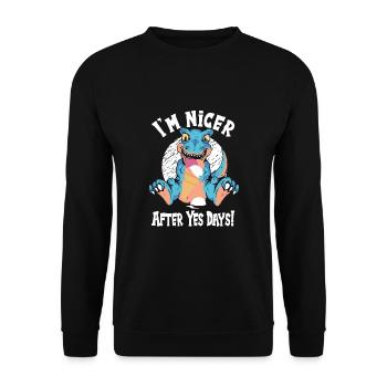 Oui Jour - Sweat-shirt Unisexe - noir - Devant - Alina (178cm) & Michal (187cm)