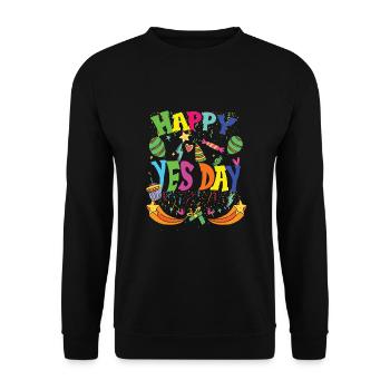 Oui Jour - Sweat-shirt Unisexe - noir - Devant - Alina (178cm) & Michal (187cm)