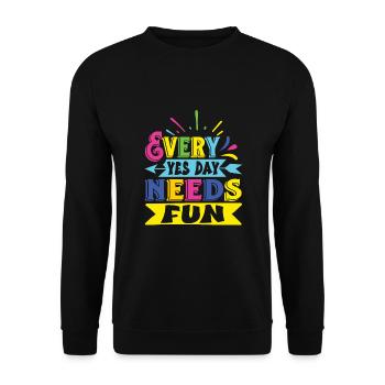 Oui Jour - Sweat-shirt Unisexe - noir - Devant - Alina (178cm) & Michal (187cm)