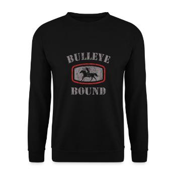 Horseback Archery - Unisex Pullover - Schwarz - Vorne - Alina (178cm) & Michal (187cm)