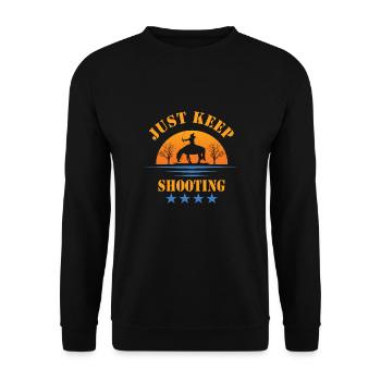 Horseback Archery - Unisex Pullover - Schwarz - Vorne - Alina (178cm) & Michal (187cm)