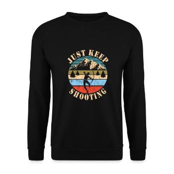 Chasse à l’arc - Sweat-shirt Unisexe - noir - Devant - Alina (178cm) & Michal (187cm)