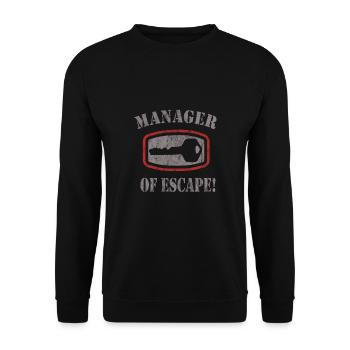 Escape Room - Unisex Sweatshirt - black - Front - Alina (178cm) & Michal (187cm)