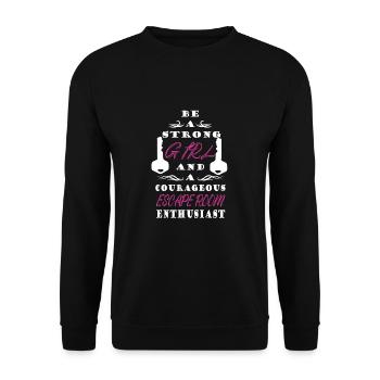 Escape Room - Unisex Sweatshirt - black - Front - Alina (178cm) & Michal (187cm)