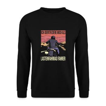 Motorradfahrer - Unisex Pullover - Schwarz - Vorne - Alina (178cm) & Michal (187cm)