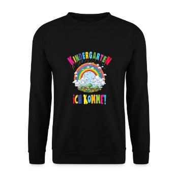 Kindergarten - Unisex Pullover - Schwarz - Vorne - Alina (178cm) & Michal (187cm)