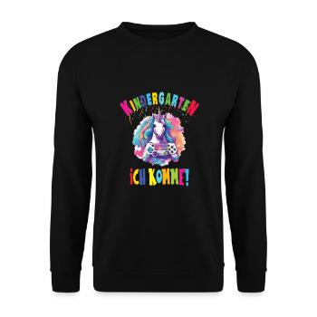 Kindergarten - Unisex Pullover - Schwarz - Vorne - Alina (178cm) & Michal (187cm)