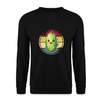 Cucumbers - Unisex Sweatshirt - black - Front - Alina (178cm) & Michal (187cm)