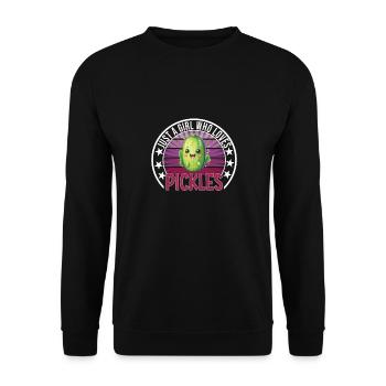 Cucumbers - Unisex Sweatshirt - black - Front - Alina (178cm) & Michal (187cm)