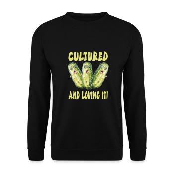 Cucumbers - Unisex Sweatshirt - black - Front - Alina (178cm) & Michal (187cm)