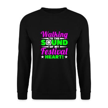 Festival - Unisex Pullover - Schwarz - Vorne - Alina (178cm) & Michal (187cm)