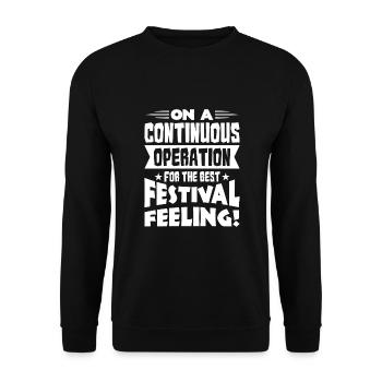 Festival - Unisex Pullover - Schwarz - Vorne - Alina (178cm) & Michal (187cm)