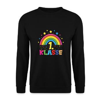 Schulkind - Unisex Pullover - Schwarz - Vorne - Alina (178cm) & Michal (187cm)