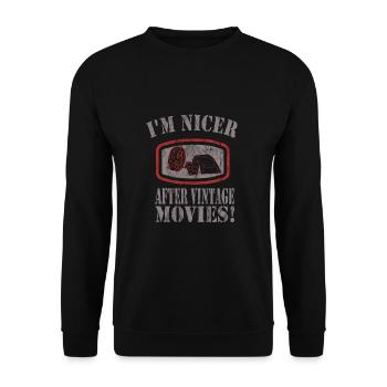 Vieux films - Sweat-shirt Unisexe - noir - Devant - Alina (178cm) & Michal (187cm)
