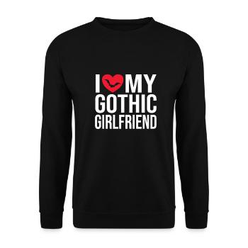 Goth Emo - Unisex Sweatshirt - black - Front - Alina (178cm) & Michal (187cm)