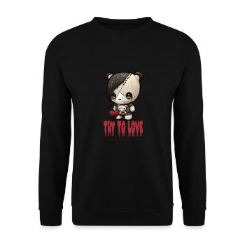 Goth Emo - Unisex Sweatshirt - black - Front - Alina (178cm) & Michal (187cm)